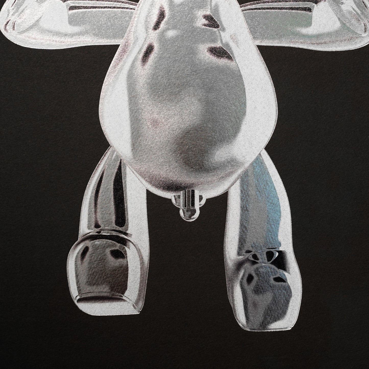 Bare Hug - The Foil Edition - Silver on Black - Fine Art Print