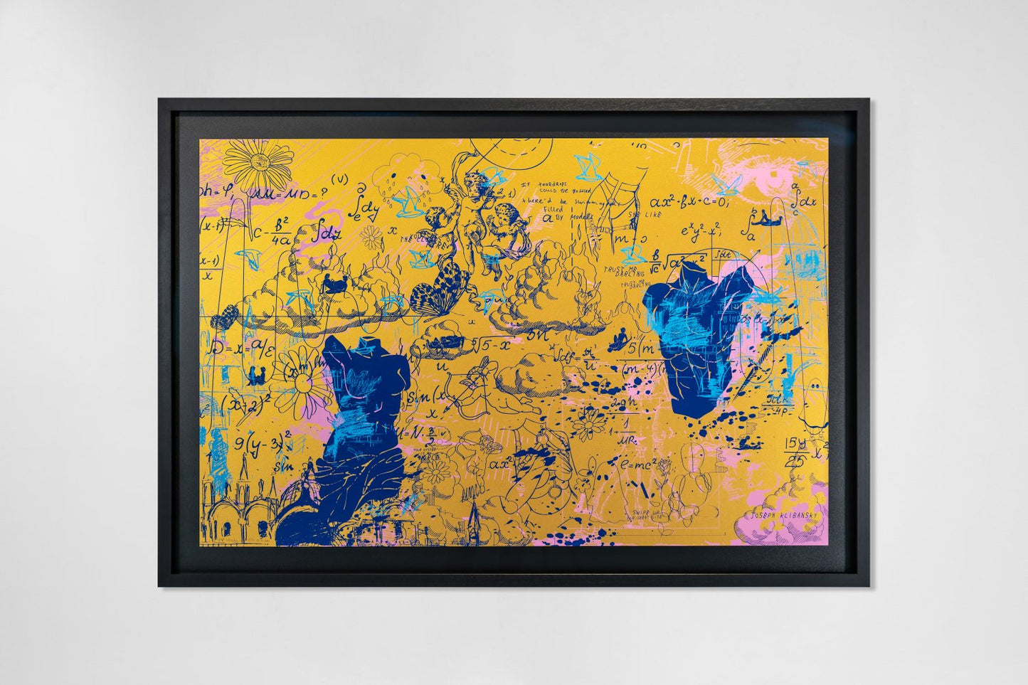 Clouds on Fire (edition, gold, blue, pink), 2022