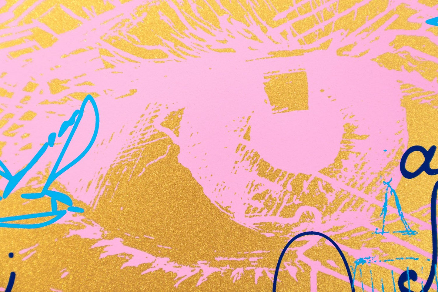 Clouds on Fire (edition, gold, blue, pink), 2022