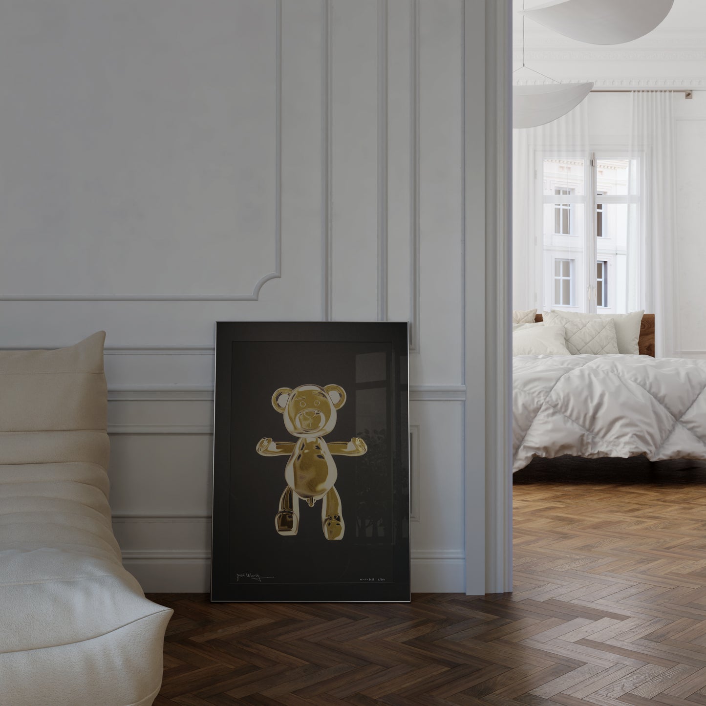 Bare Hug - The Foil Edition - Gold on Black - Fine Art Print