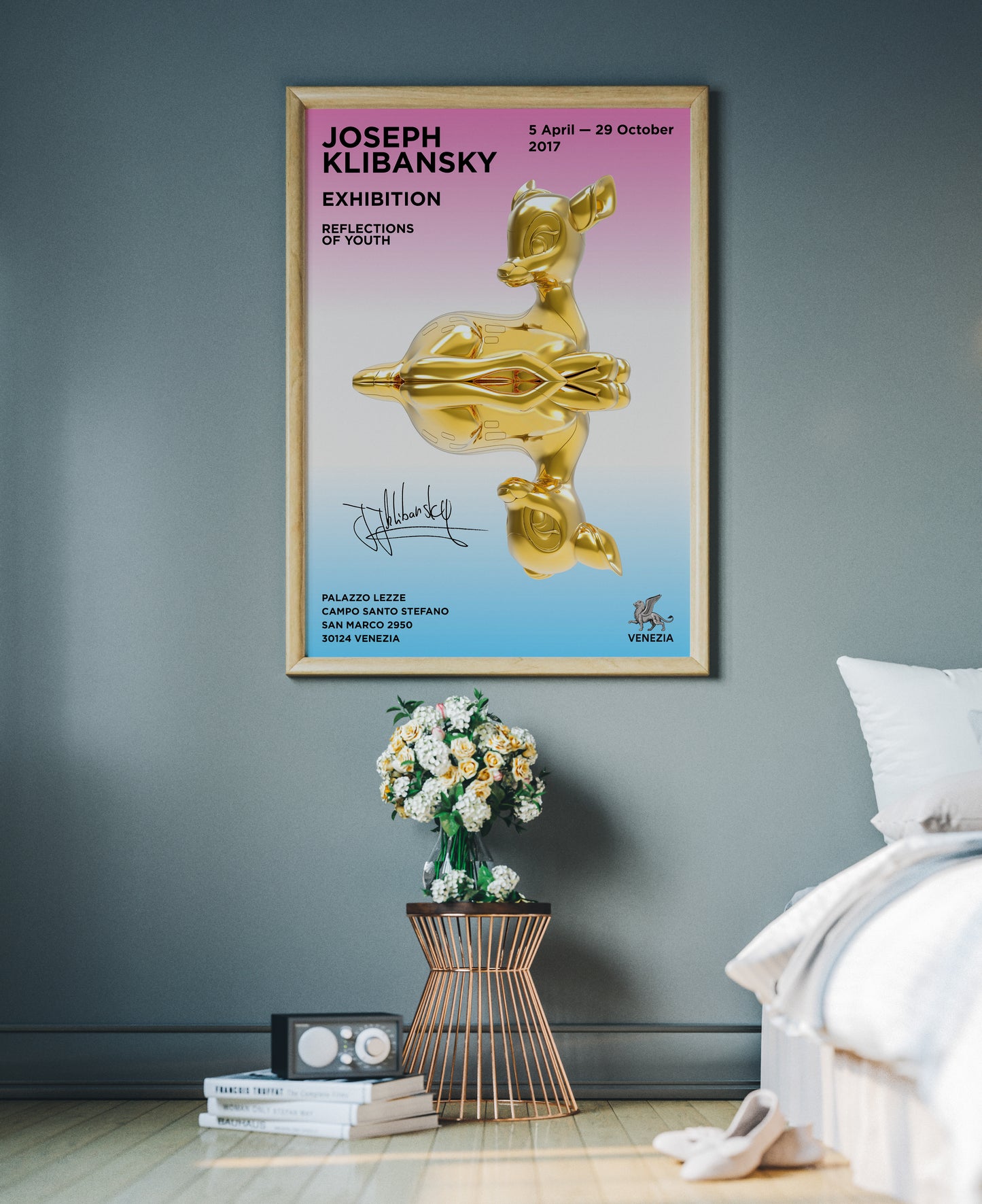 "Reflections of Youth" Hand-signed Venice Exhibition Art Poster (no frame)