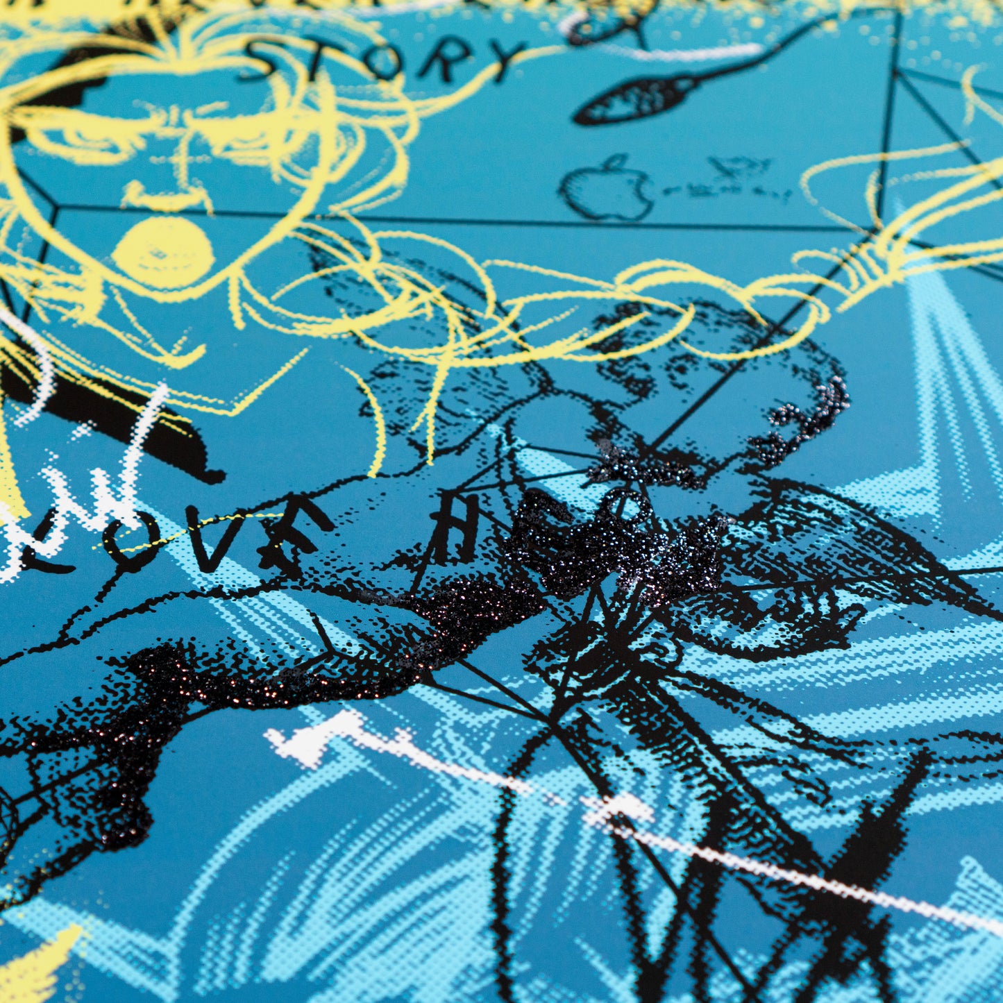Never Ending Love (blue) - Museum size Diamond dust