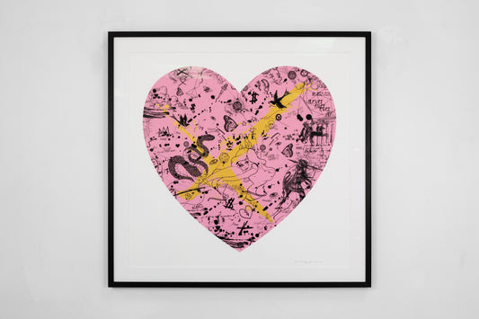 She Came To Break Hearts (edition, pink/black, gold splash), 2020