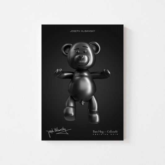 Bare Hug — Collectable, Obsidian Noir (Black) - Hand-signed Art Poster (no frame)