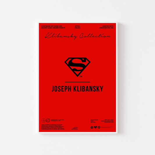 Lockup Logo Red (Superman x Joseph Klibansky) hand-signed art poster (no frame)
