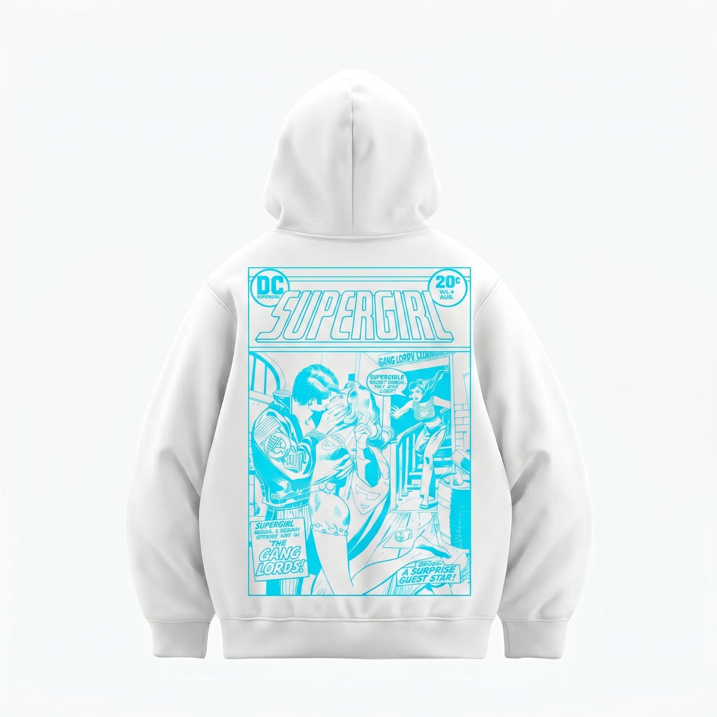 Supergirl Kiss (Superman x Joseph Klibansky) Hoodie White