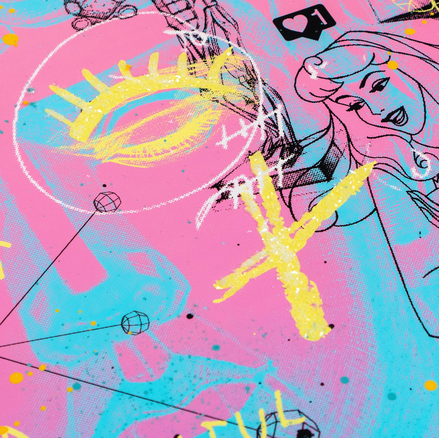 Never Ending Love (pink) - Museum size Diamond dust