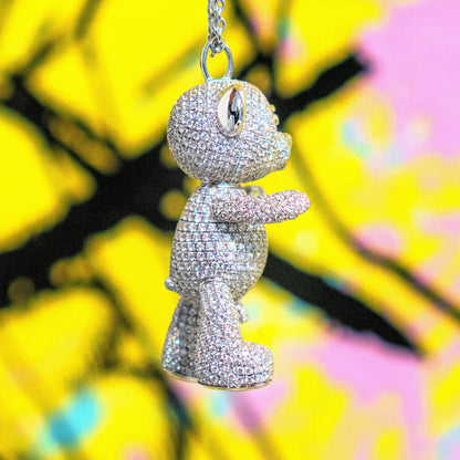 Bare Hug Necklace - White Gold Pavé Diamonds