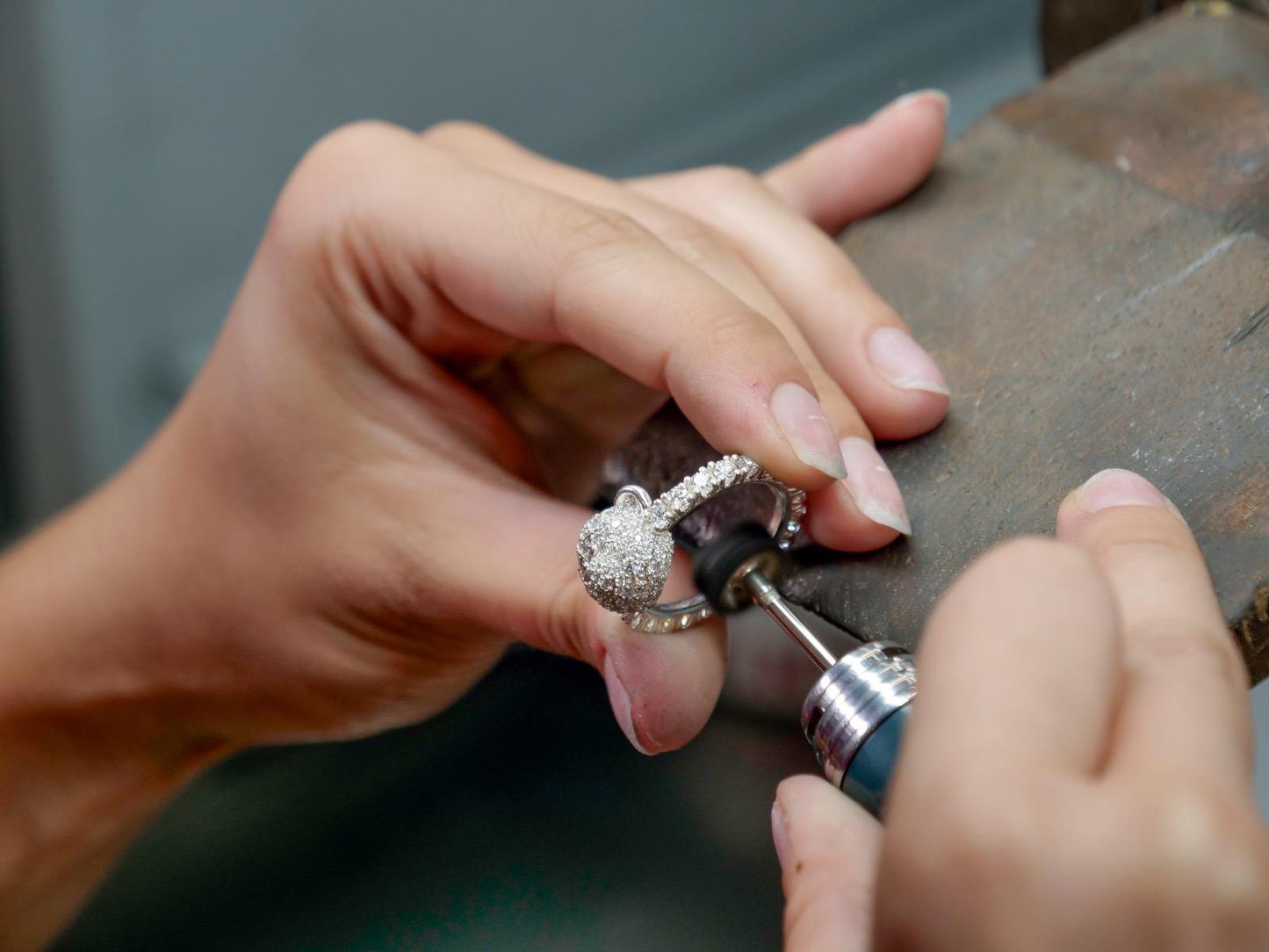 Bare Hug - Ring, Diamonds, Pavé