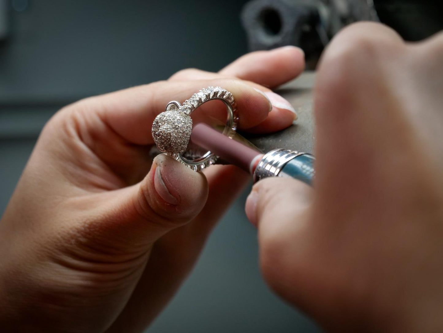 Bare Hug - Ring, Diamonds, Pavé