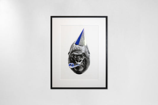 Big Bang (edition, black/silver leaf, blue), 2022
