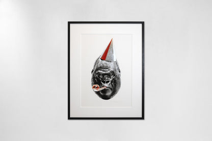 Big Bang (edition, black/silver leaf, red), 2022