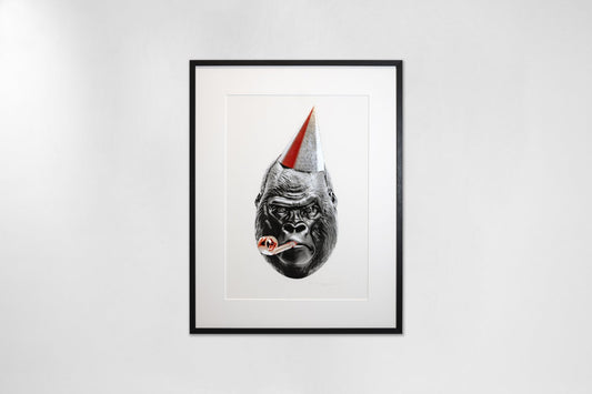 Big Bang (edition, black/silver leaf, red), 2022