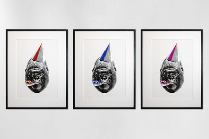 Big Bang (edition, black/silver leaf, red), 2022