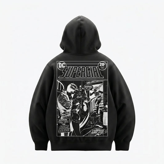 Supergirl Kiss (Superman x Joseph Klibansky) Hoodie Black