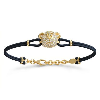 Bare Hug - Cord Bracelet, Diamonds, Paved