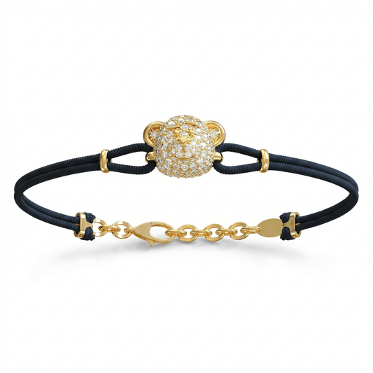 Bare Hug - Cord Bracelet, Diamonds, Paved