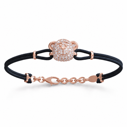 Bare Hug - Cord Bracelet, Diamonds, Pavé