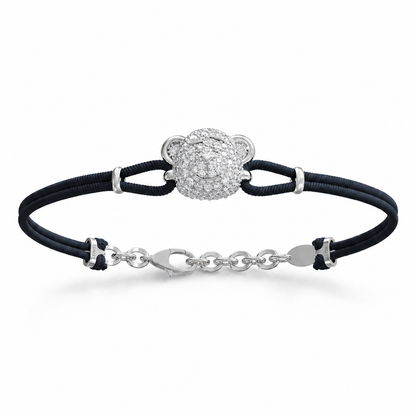 Bare Hug - Cord Bracelet, Diamonds, Pavé