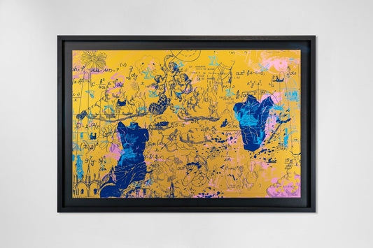 Clouds on Fire (edition, gold, blue, pink), 2022