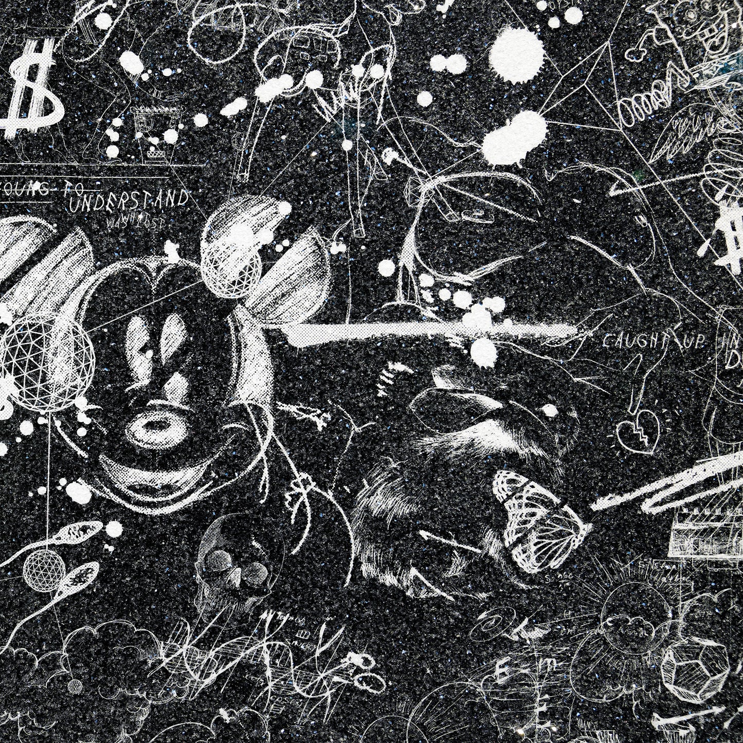 Over the Rainbow (black/white, diamond dust)