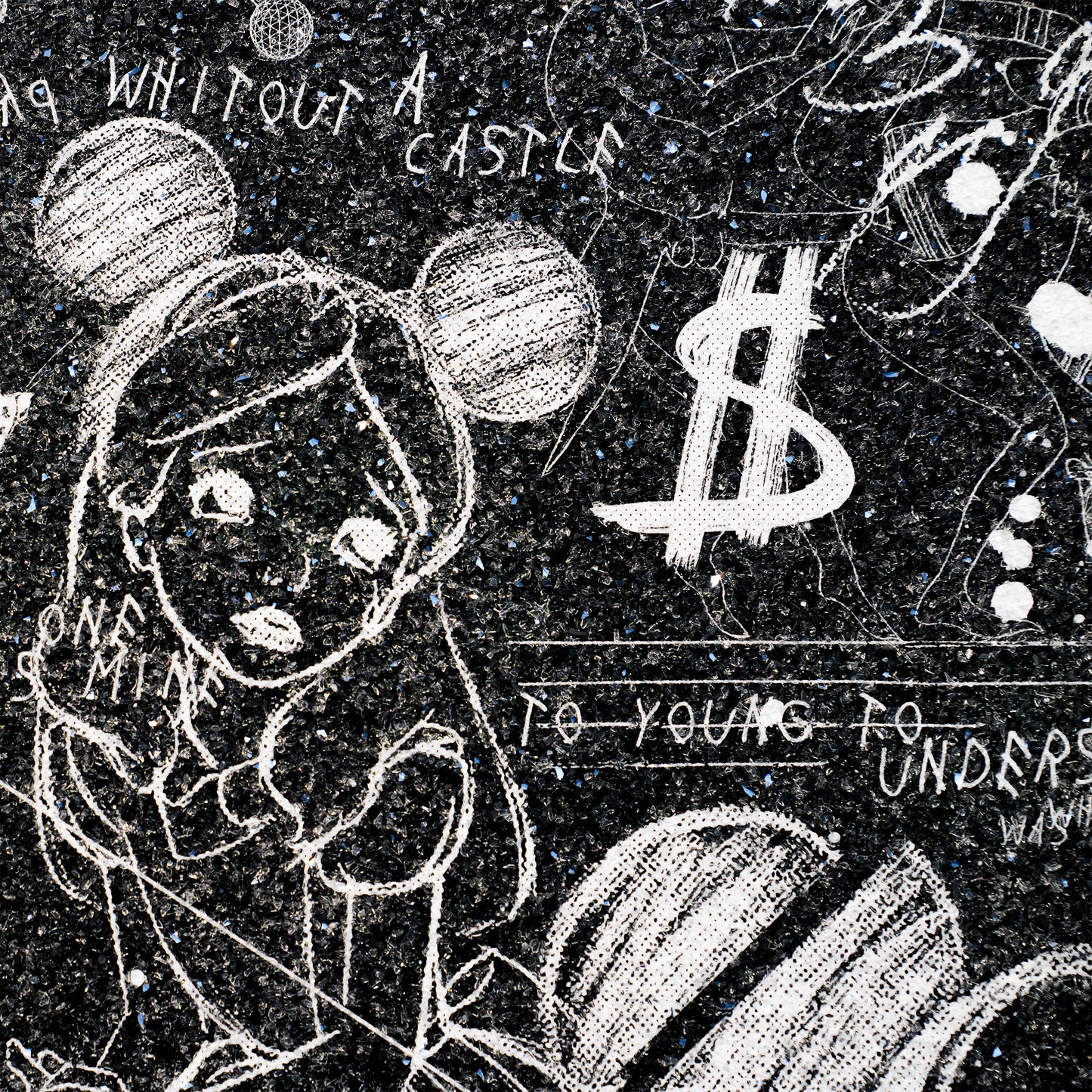 Over the Rainbow (black/white, diamond dust)