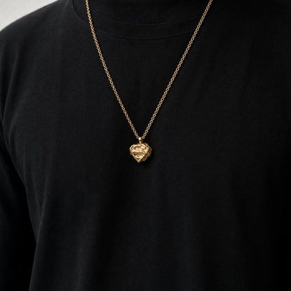 Homage of Krypton gold necklace