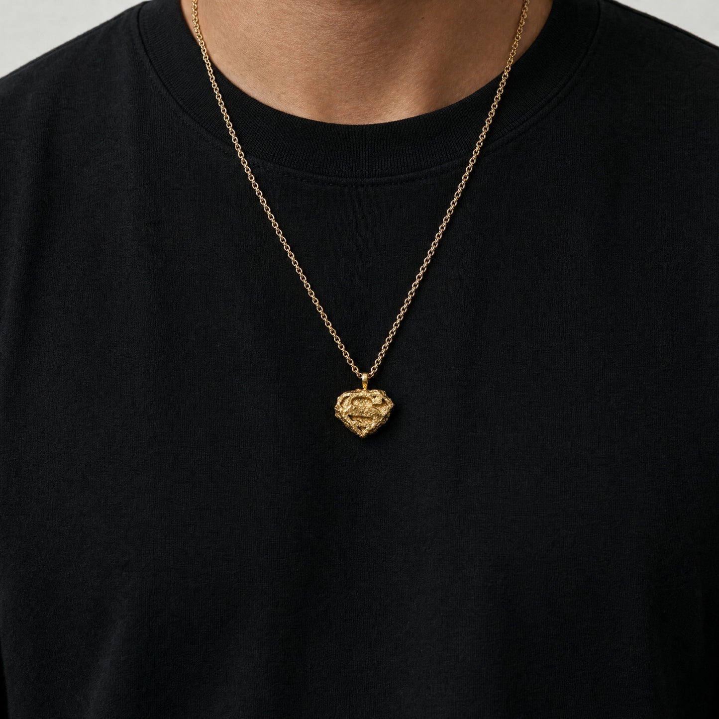 Homage of Krypton gold necklace