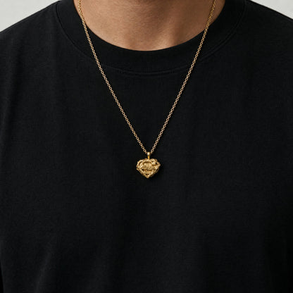 Homage of Krypton gold necklace