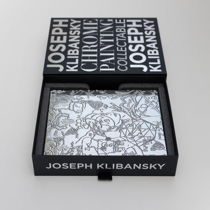 Joseph Klibansky collectible painting in a black box with white text on a light gray background