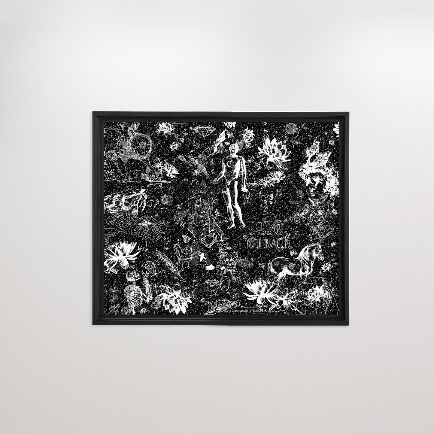 Love You Back (black/white, diamond dust)