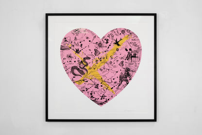She Came To Break Hearts (edition, pink/black, gold splash), 2020