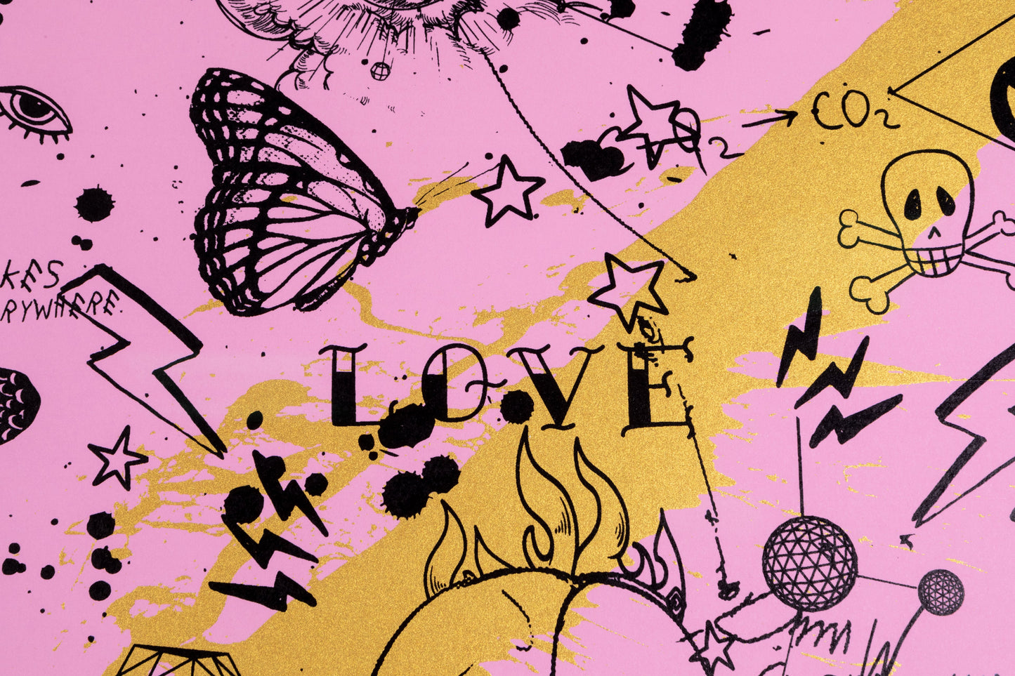 She Came To Break Hearts (edition, pink/black, gold splash), 2020