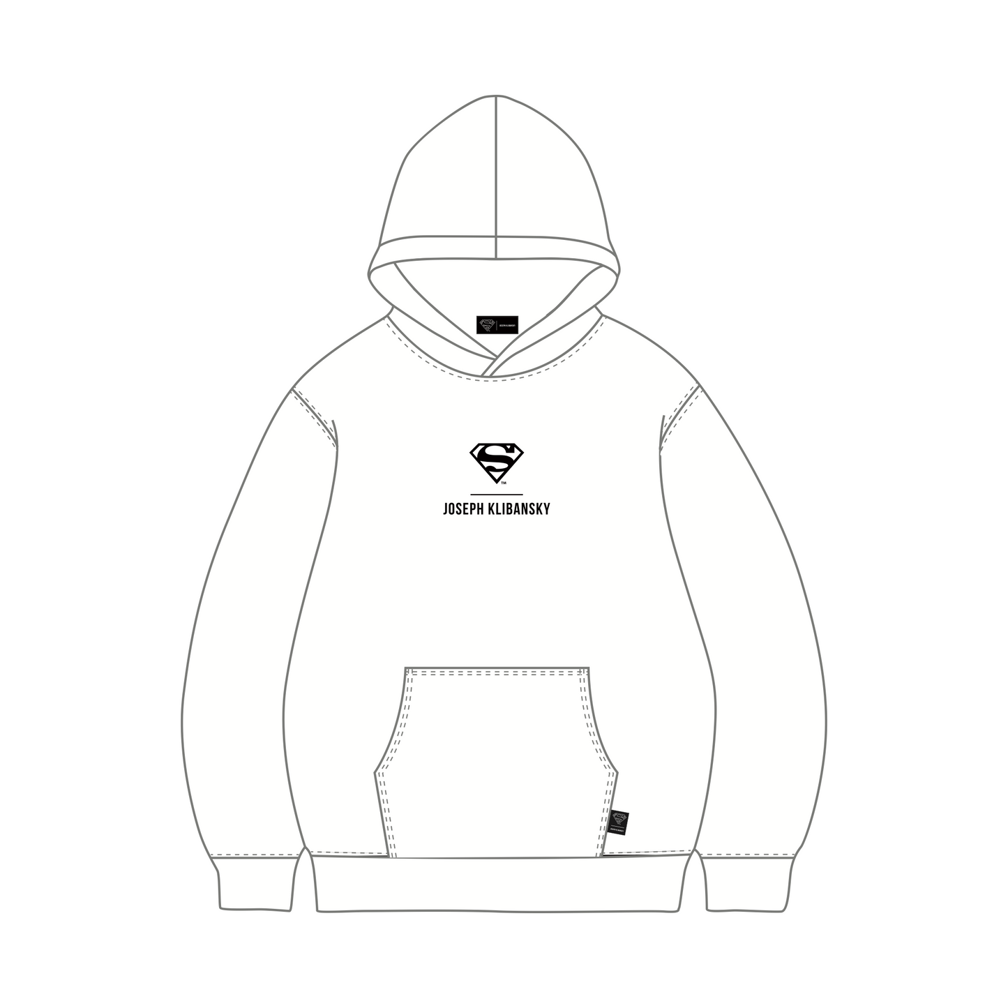 Lockup Logo (Superman x Joseph Klibansky) Hoodie White