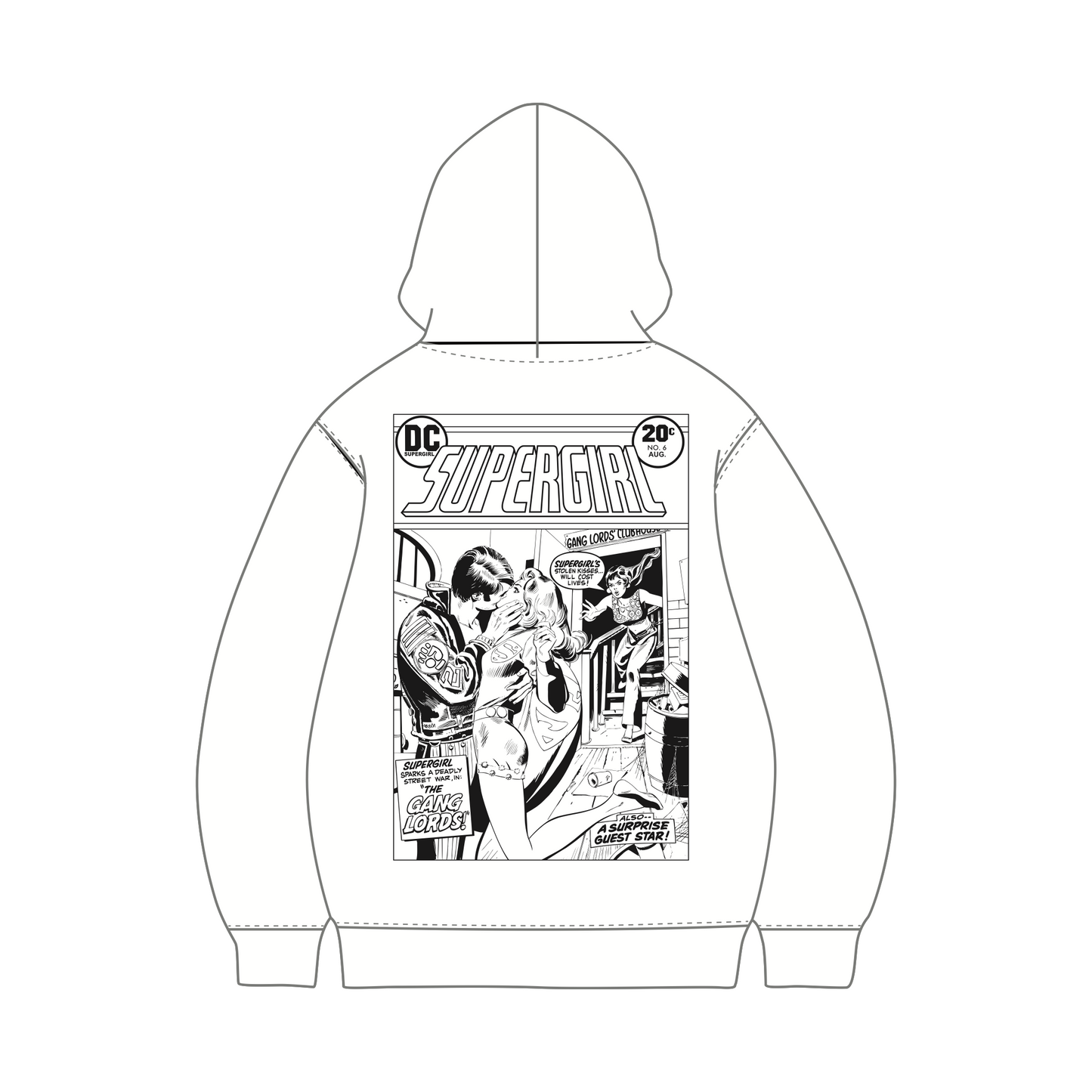 Supergirl Kiss (Superman x Joseph Klibansky) Hoodie White