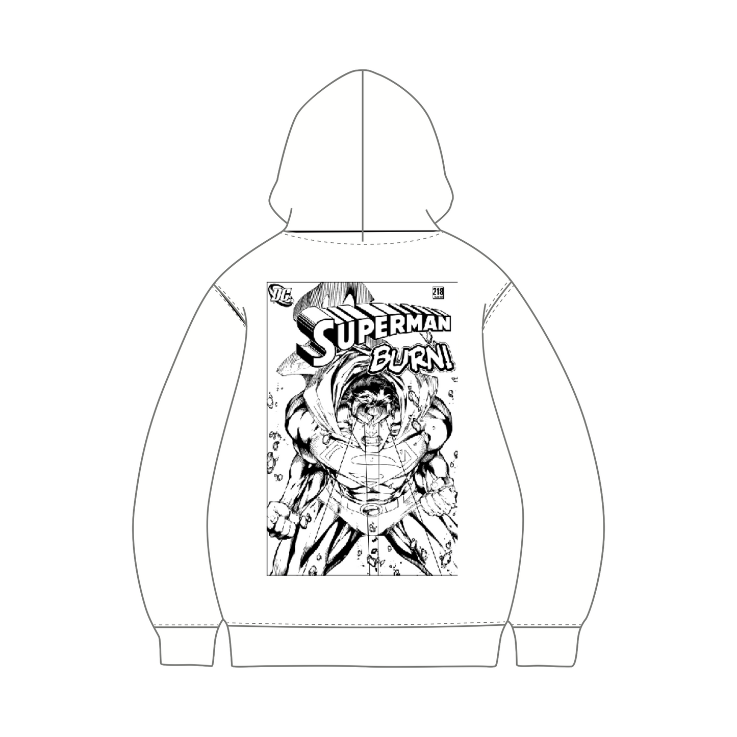 Superman Burn (Superman x Joseph Klibansky) Hoodie White