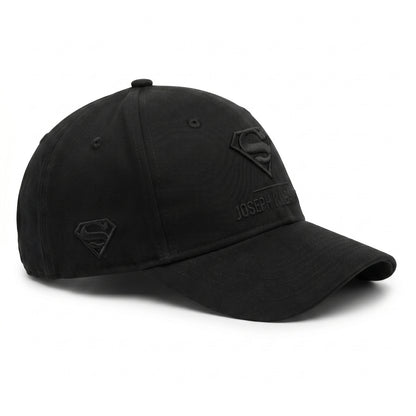 Black Baseball Cap Lockup Logo (Superman x Joseph Klibansky)