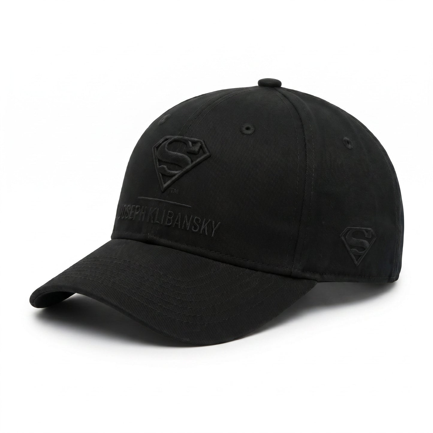 Black Baseball Cap Lockup Logo (Superman x Joseph Klibansky)