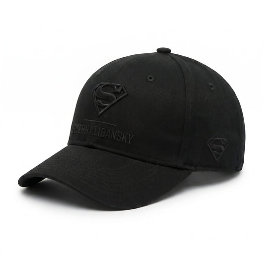 Black Baseball Cap Lockup Logo (Superman x Joseph Klibansky)