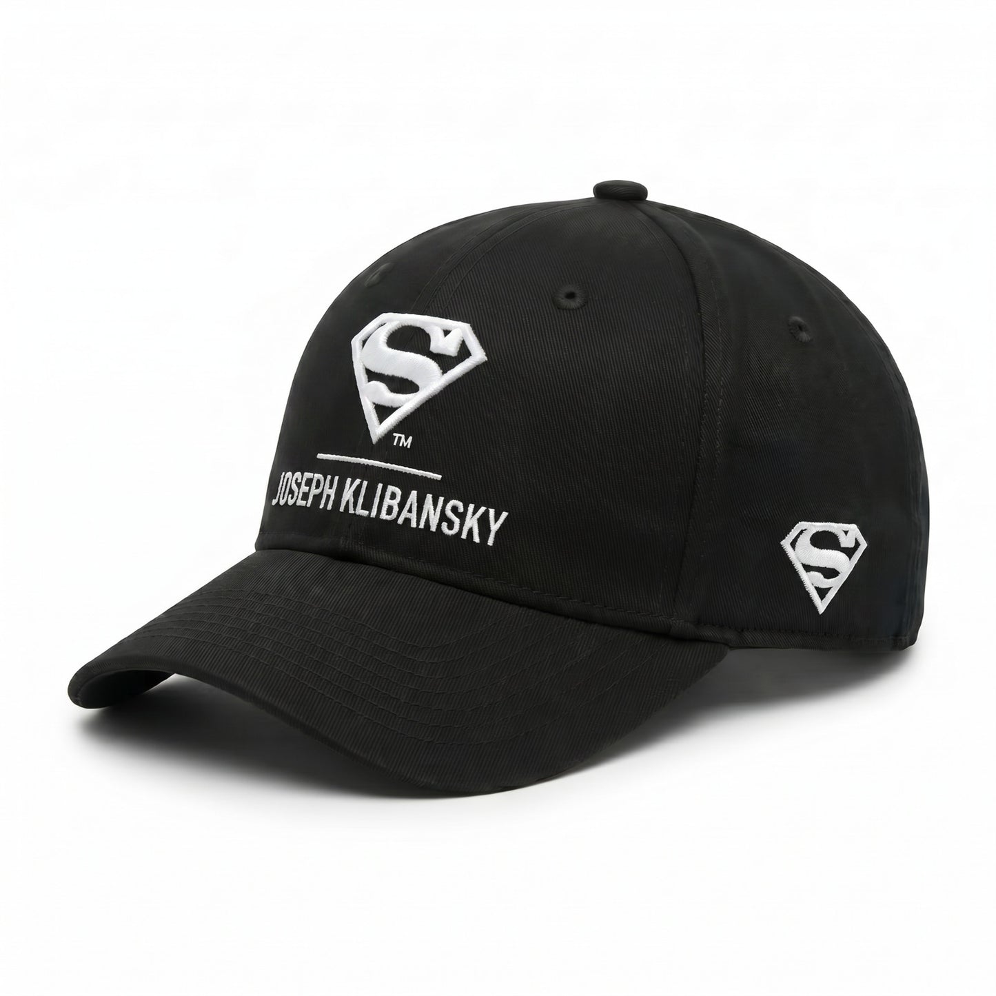 Black Baseball Cap Lockup Logo (Superman x Joseph Klibansky)