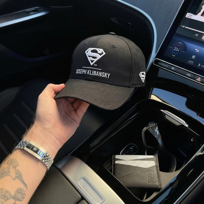 Black Baseball Cap Lockup Logo (Superman x Joseph Klibansky)