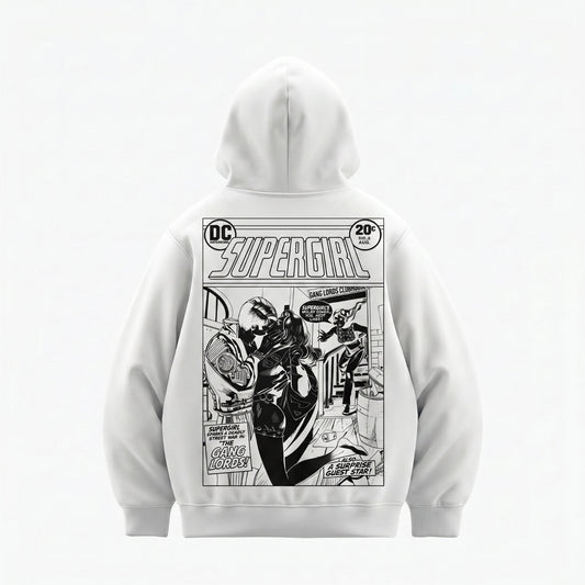 Supergirl Kiss (Superman x Joseph Klibansky) Hoodie White