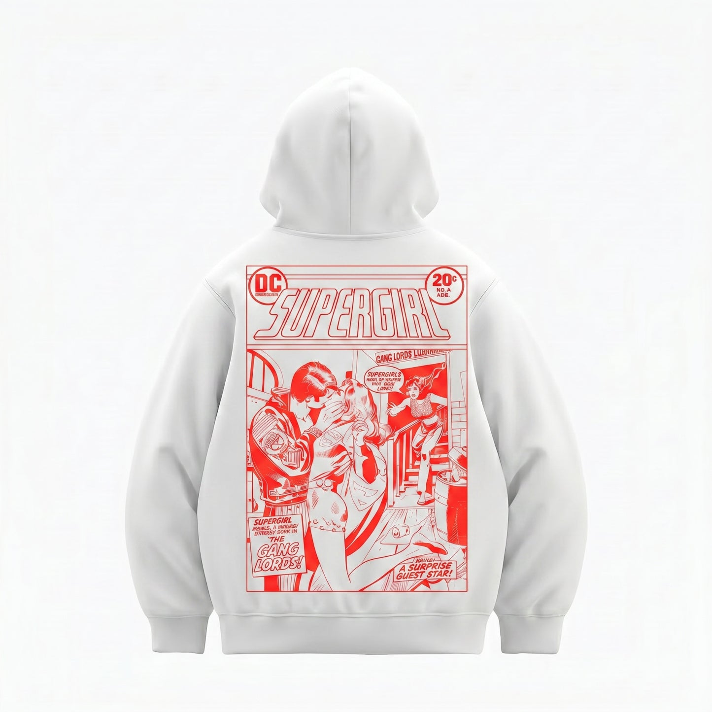 Supergirl Kiss (Superman x Joseph Klibansky) Hoodie White