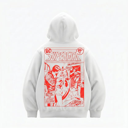 Supergirl Kiss (Superman x Joseph Klibansky) Hoodie White
