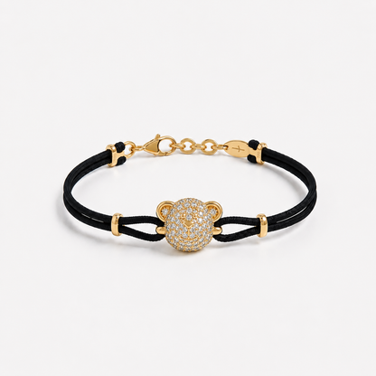Bare Hug - Cord Bracelet, Diamonds, Pavé