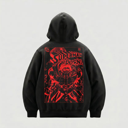 Superman Burn (Superman x Joseph Klibansky) Hoodie Black