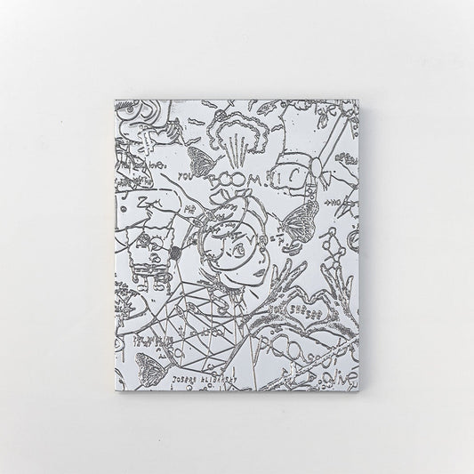 A chrome painting collectable art collectable by artist Joseph Klibansky on a white background