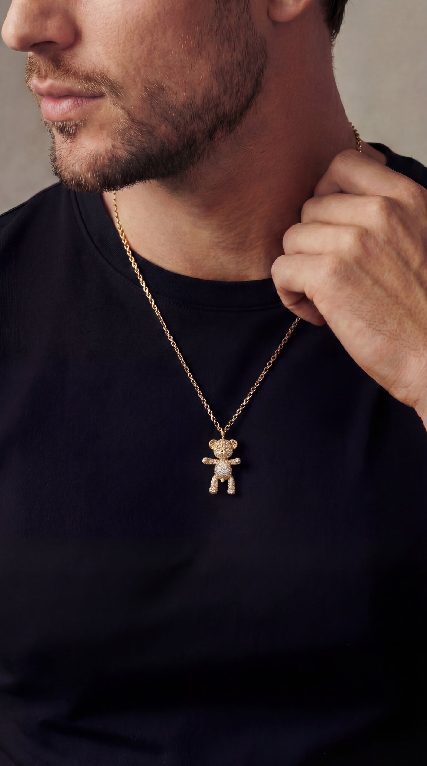 Bare Hug Necklace - White Gold Diamonds, Paved