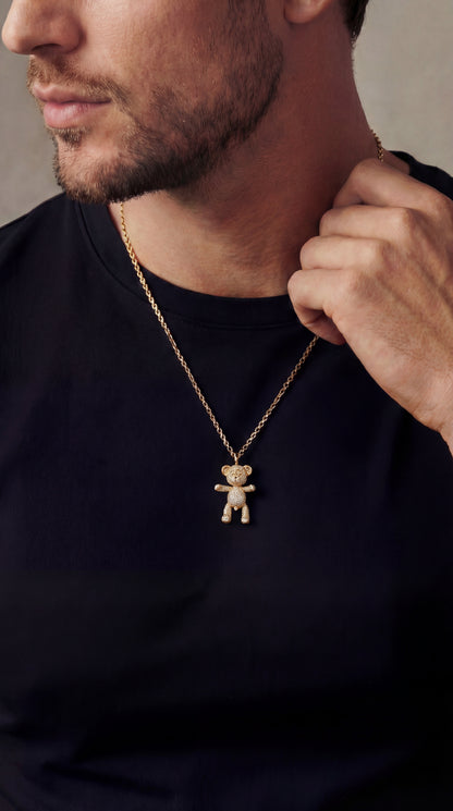 Bare Hug Necklace - White Gold Diamonds, Paved