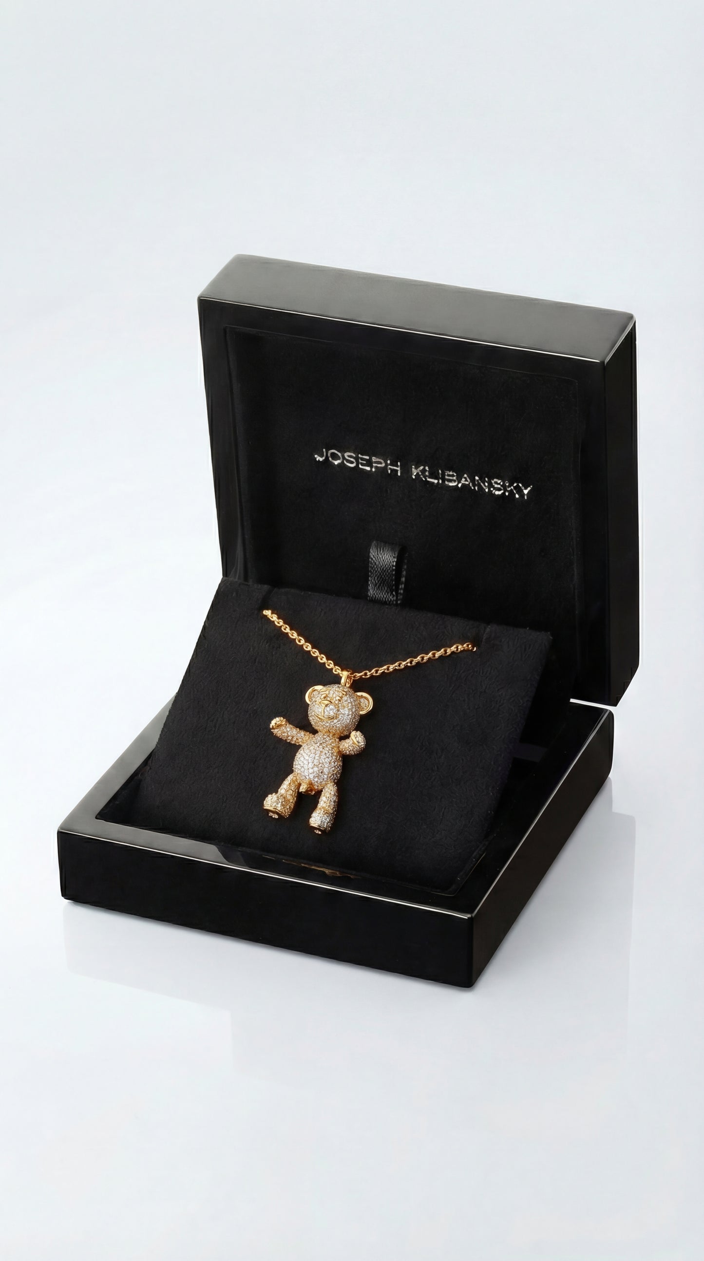 Bare Hug Necklace - White Gold Diamonds, Paved